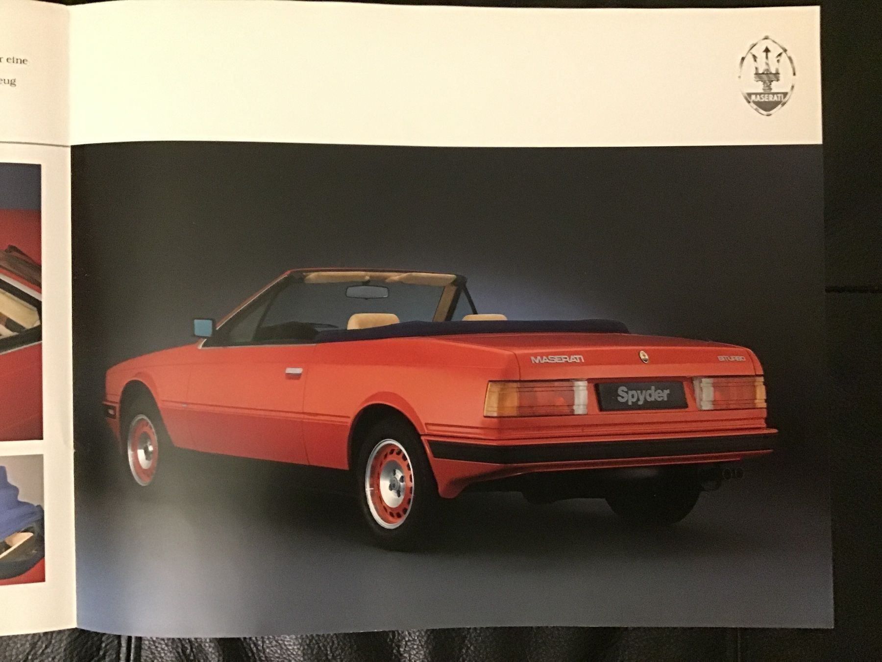 Maserati Documenti: Maserati Spyder Faltprospekt 1981 – Usato da Scherzingen venduto da Starseller62 3