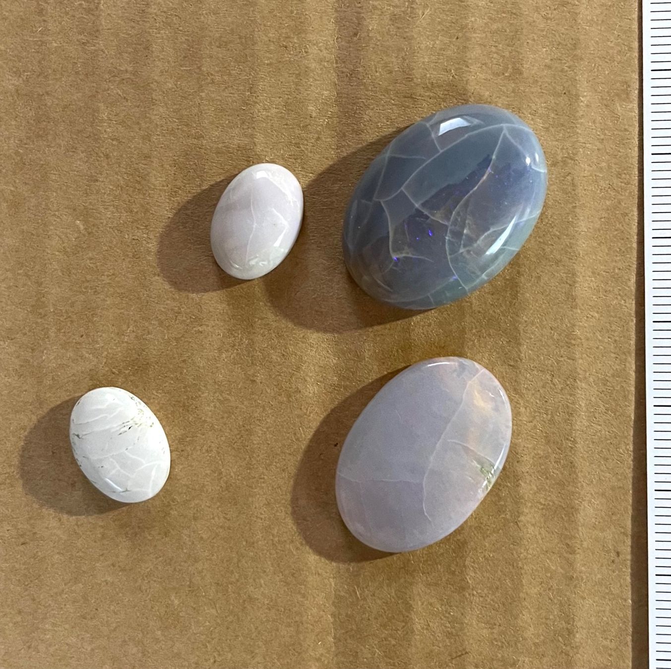Fossili: Cabochons    aus Australien    4x Einzelstücke    echt OPAL – Nuovo e nell'imballaggio originale da Leuggern venduto da gemshow 5