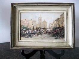 GEMÄLDE  " Markt in Genua "