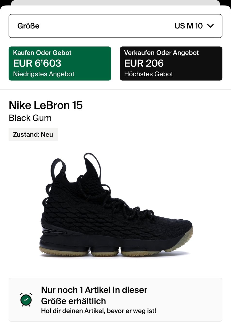 Nike Scarpe per ragazze: Nike LeBrone 15 Le Brone – Nuovo e nell'imballaggio originale da Goldiwil (Thun) venduto da ber_7xrr 9