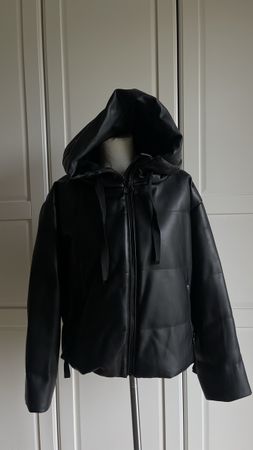 Stylische Bomberjacke Leder Imitat