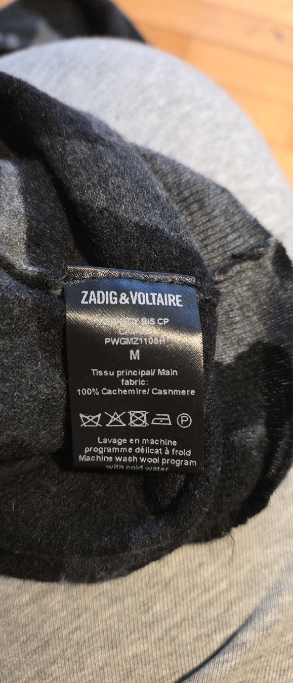 Maglioni & Felpe: Zadig & Voltaire Cashmere Pullover, Grau/Schwarz, Gr. M – Usato da Riedikon venduto da Winter21. 4