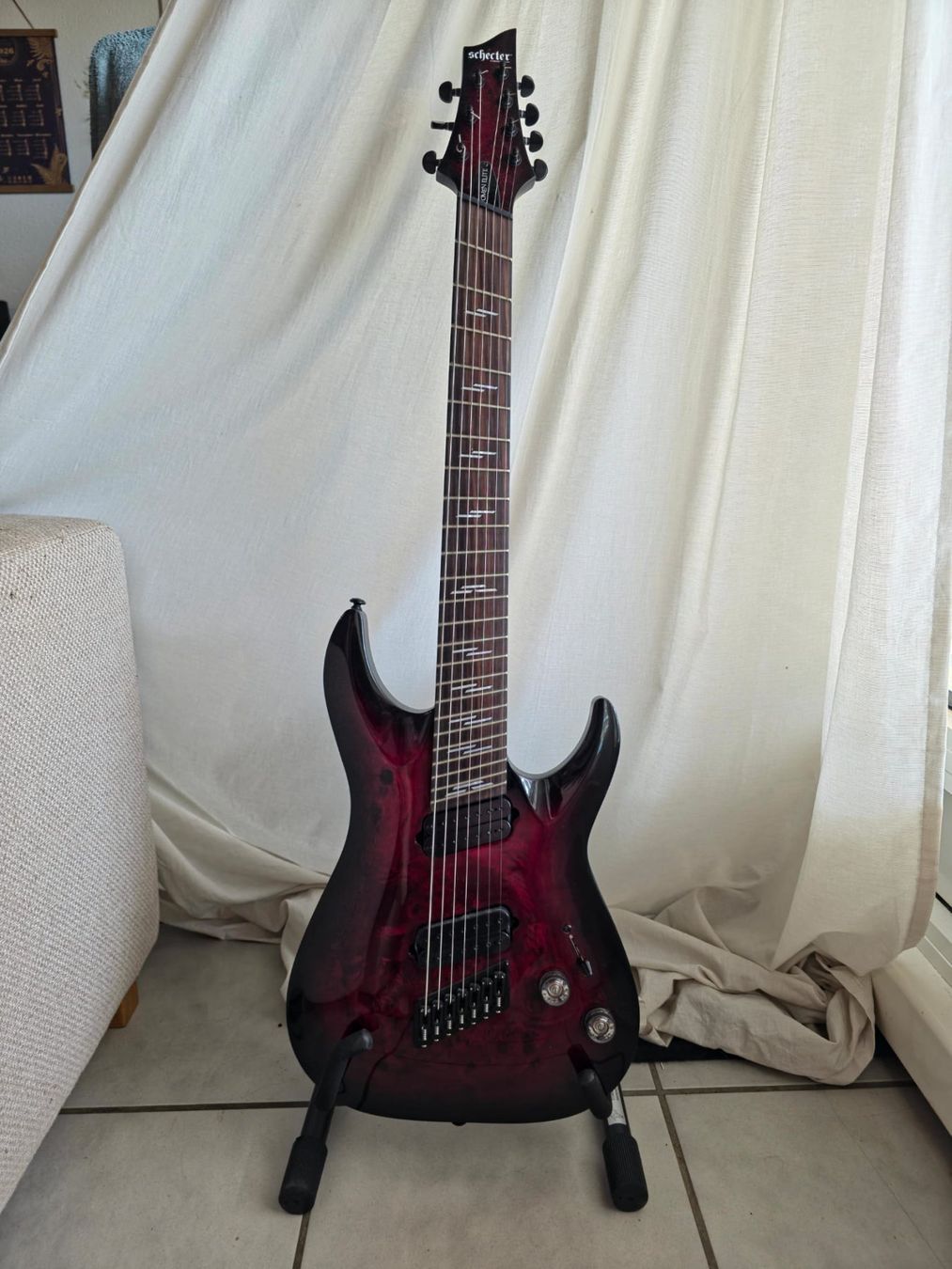 Schecter Instruments de musique: Schecter Omen Elite-7 Multiscale + Hardcase – Neuf (Voir description) à Burtigny par Mirdael 1