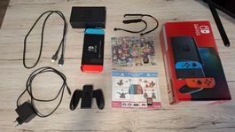 Nintendo Switch Konsole Set mit zwei Spielen Zubehör