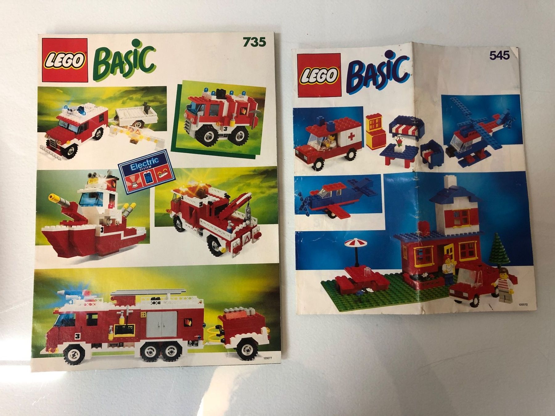 Lego Dokumente: LEGO Basic 545 / 735 Anleitungen 1990 – Gebraucht aus Brunnen von Allerwaren