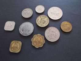 Lot de 10 pièces de monnaie Sri Lanka, toutes diffèrentes