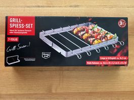 Grillspiess Set, 7-teilig, neu, rostfrei, Sommerhit!