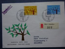 1962 389 - 390 FDC  mit seltener Illustration