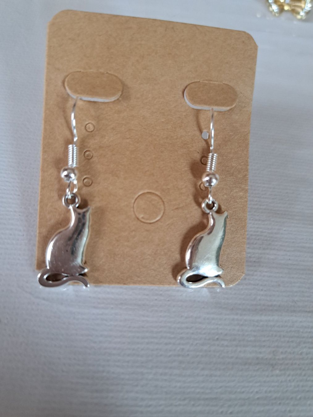 Orecchini pendenti & Orecchini a lobo: Silberfarbige Katzen Ohrhänger, Ohrringe Modeschmuck – Nuovo (secondo la descrizione) da Weggis venduto da Leeclipse 2