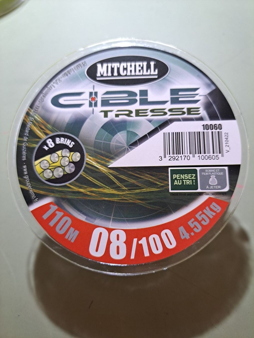 Schnüre: Tresse Mitchell Cible 0.08 mm geflochnete Schnur – Neu (gemäss Beschreibung) aus Fribourg von versus702