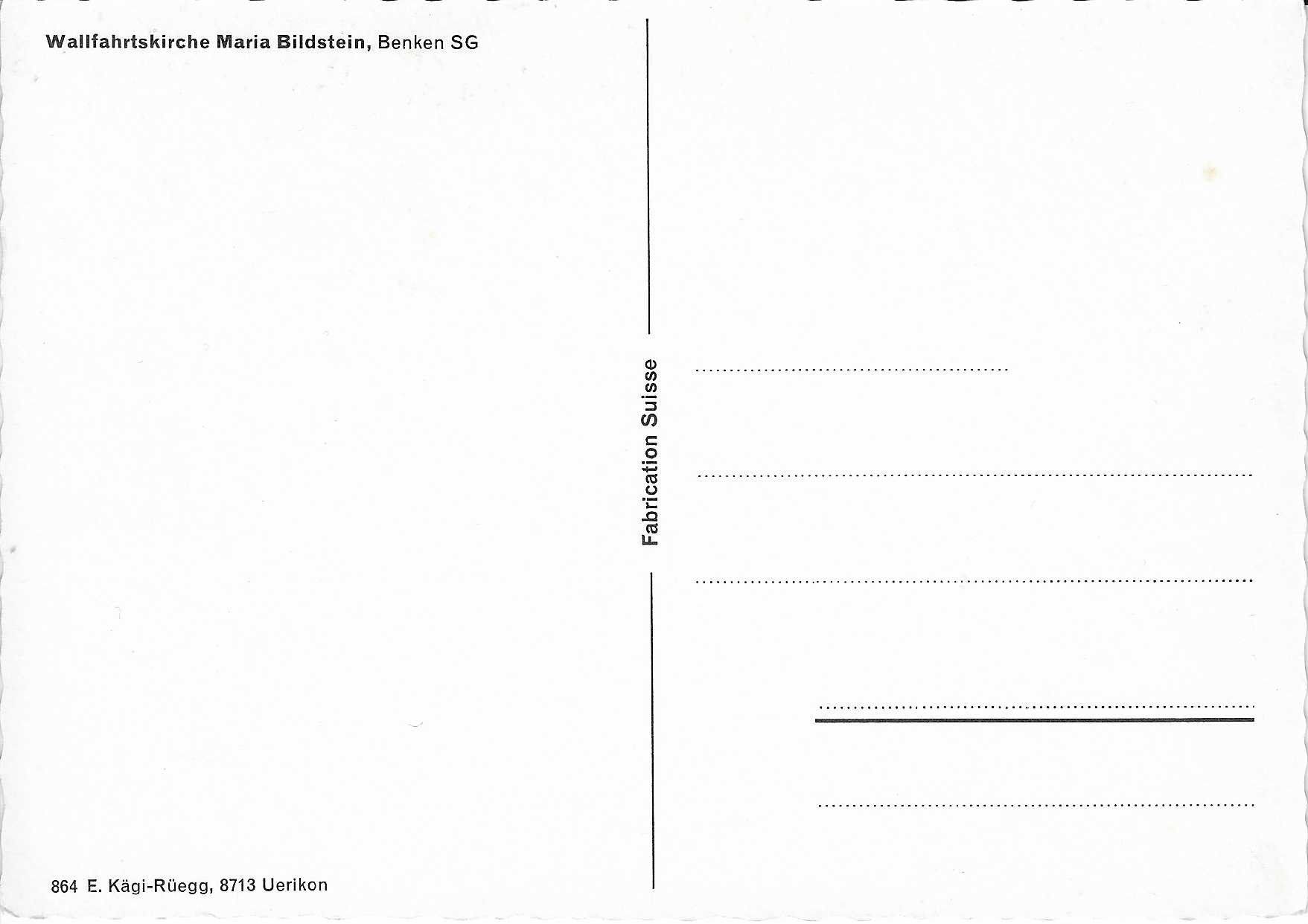 Cartoline postali: Wallfahrskirche Maria Bildstein Benken SG – Nuovo (secondo la descrizione) da Rothrist venduto da Stranglehold 1