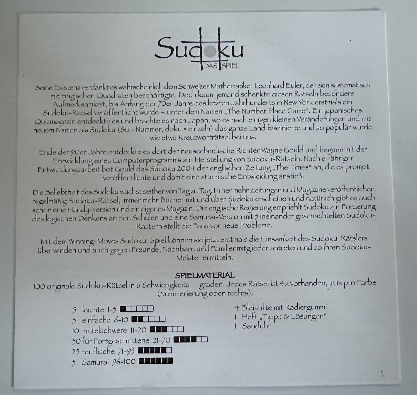 Spiele: Sudoku das Spiel - unbenützt – Neu (gemäss Beschreibung) aus Samedan von Gischpel25 4