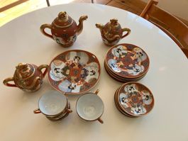Teeservice Porzellan Golddekor gebraucht