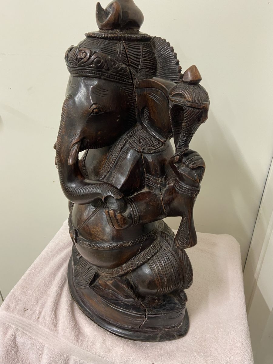 Sculture & Statue: Ganesha Figur Holz geschnitzt  – Usato da Dietikon venduto da brocki-eyra 8