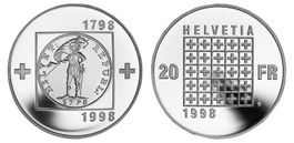 1998. 20 FR. 200 Jahre Helvetische Republik.