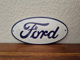 Emailschild Ford Automobil Logo Emaille Schild Reklame Retro