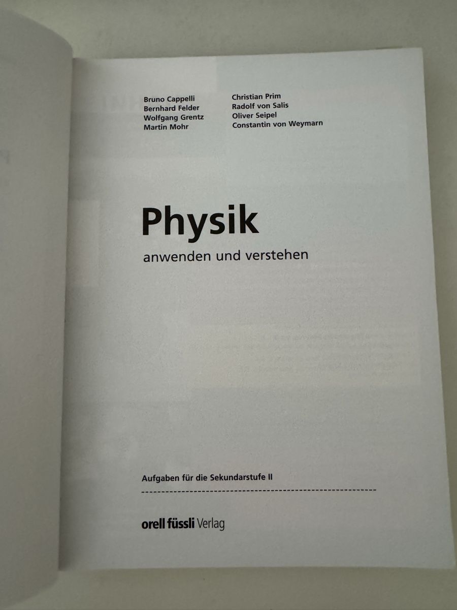 Libri: Physik anwenden und verstehen – Usato da Emmenbrücke venduto da Florentina27 2