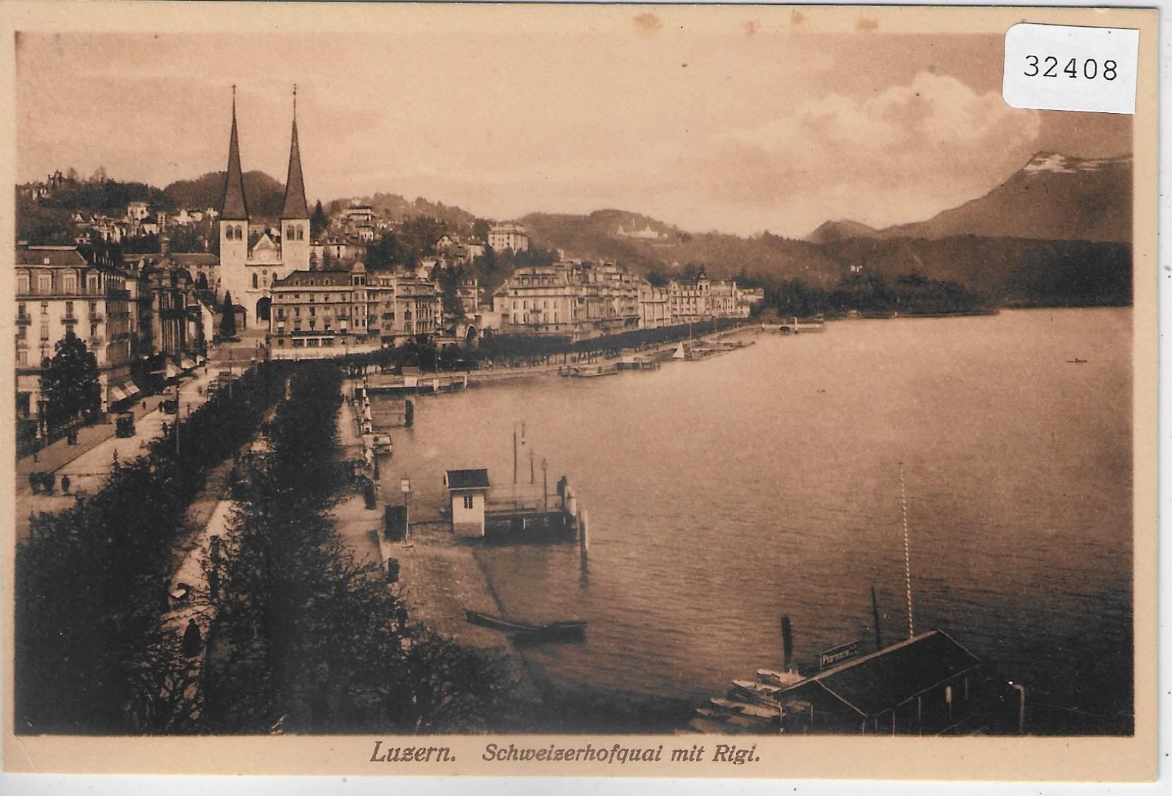 Cartoline postali: Luzern - Schweizerhofquai mit Rigi – Usato da Ettingen venduto da Kartenplanet