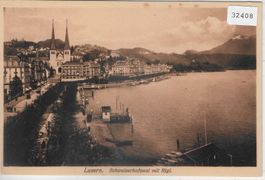 Luzern - Schweizerhofquai mit Rigi