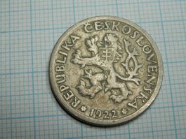 Tschechoslowakei 1 Krone, 1922