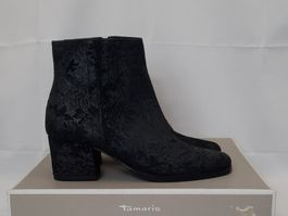 TAMARIS elegante Stiefeletten mit Struktur schwarz Gr. 36