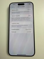 Apple iPhone 15 Pro Max– 256 GB – Black Tit., neu, 100% Akku