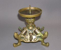 ALTER ASIATISCHER BRONZE KERZENSTÄNDER