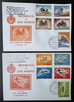 2 San Marino FDC Ersttagsbriefe 1962 & 1963 Auto Sport
