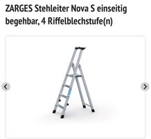 ZARGES Stehleiter Nova S einseitig begehbar, 4 Riffelblechst