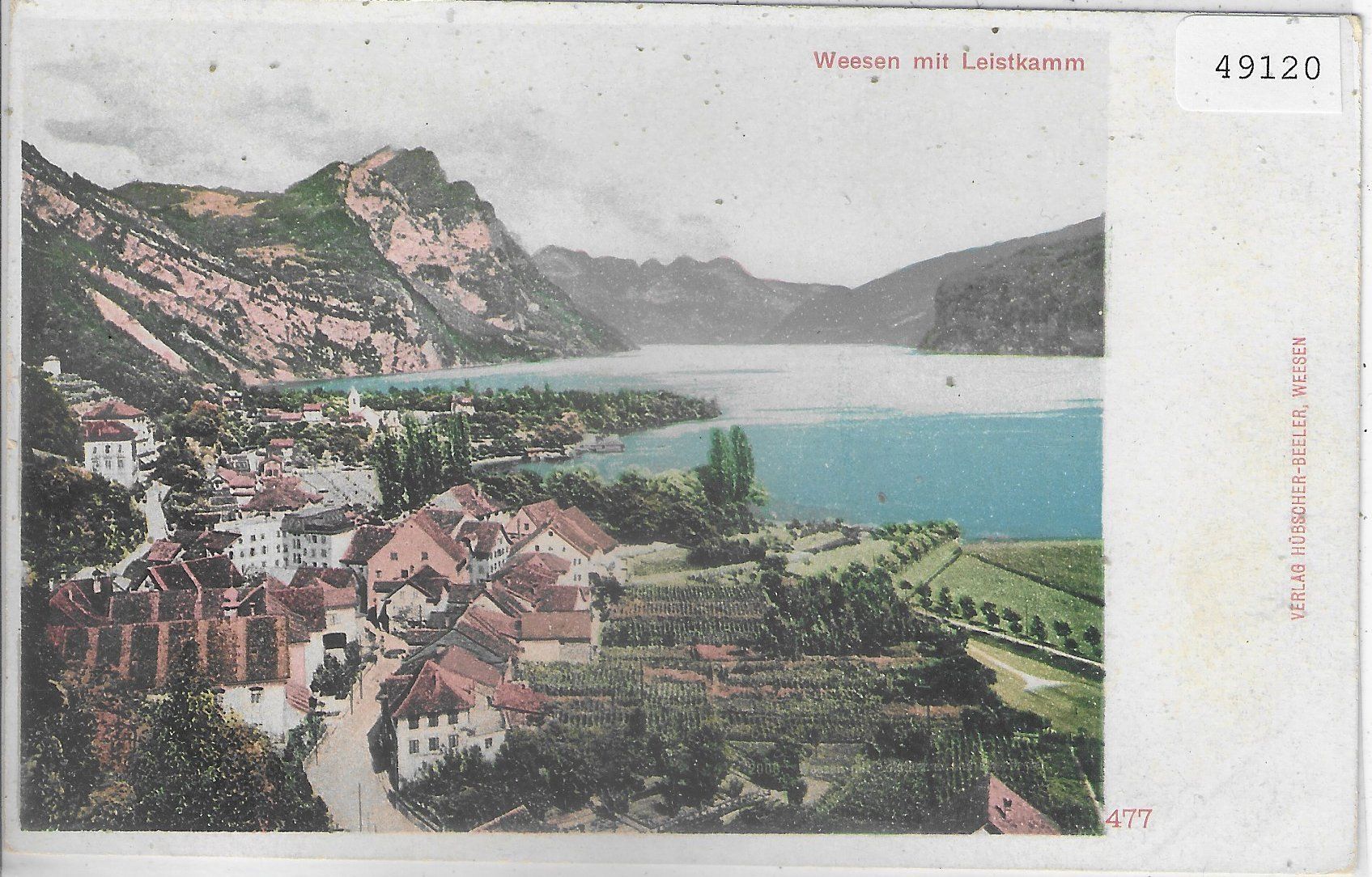 Cartoline postali: Weesen mit Leistkamm - Litho – Usato da Ettingen venduto da Kartenplanet