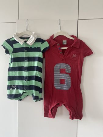 Baby Jungen Sommer Romper Set Rugby Style 12M