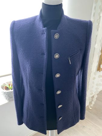 Elegante, dunkelblaue/lila Jacke von Emporio Armani, Gr. 36