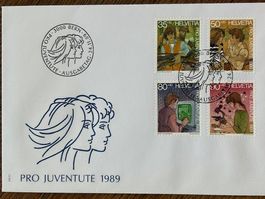 🤸 Pro Juventute Satz FDC 1989: Jugendliche Nr.: 311 - 314🚸