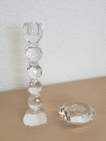 2 Kristallglas Kerzenständer