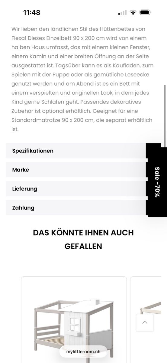Lits: Kinderbett, Flexa Hausbett, inkl. Matratze – D'occasion à Mörschwil par Marcmichael1978 4