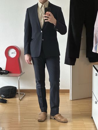 Roy Robson Anzug 48 / M marineblau Navy Jacket Hose