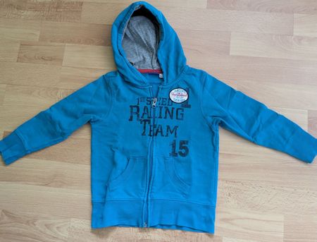 Kinder Hoodie blau Grösse 98/104 "Racing Team"