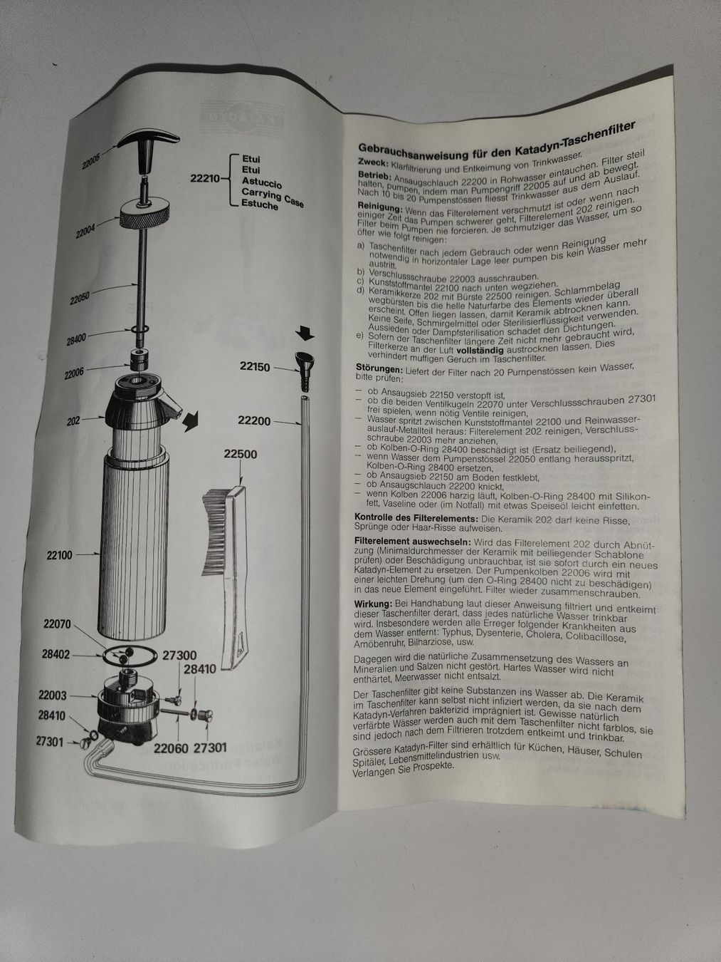 Katadyn Sanitär: Katadyn - Pocket Robuster Keramik Wasserfilter Fabrikneu – Neu und originalverpackt aus Niederneunforn von  9