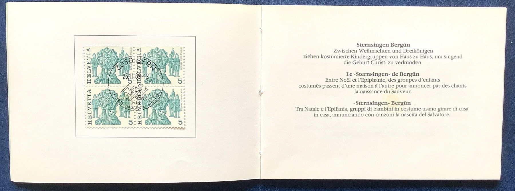Tutti i francobolli: 1982 PTT Büchlein mit Volksbräuche Viererblock Satz – Nuovo (secondo la descrizione) da Liestal venduto da Pep3 4
