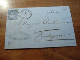 Faltbrief 1864, Rechnung Rauchtabakfabrikation Kirchberg BE
