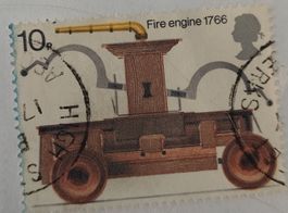 Timbre rare - Pompe à incendie 1766 - Grande-Bretagne