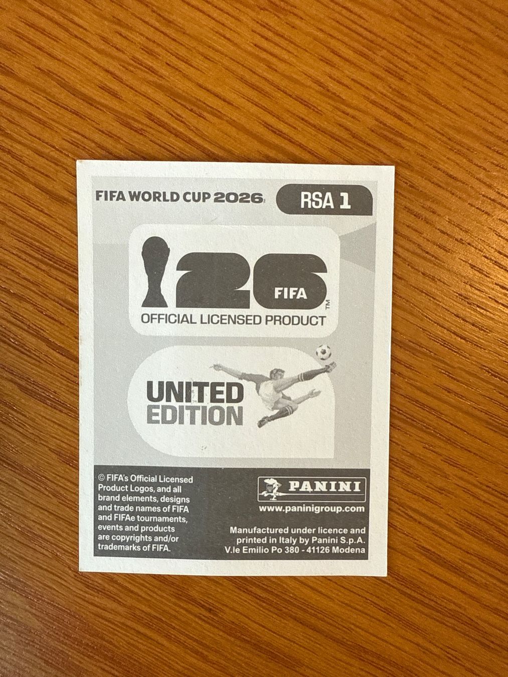 Panini Sammelbilder & Trading cards: RSA 1 – Neu und originalverpackt aus Savigny von Kinderboutique