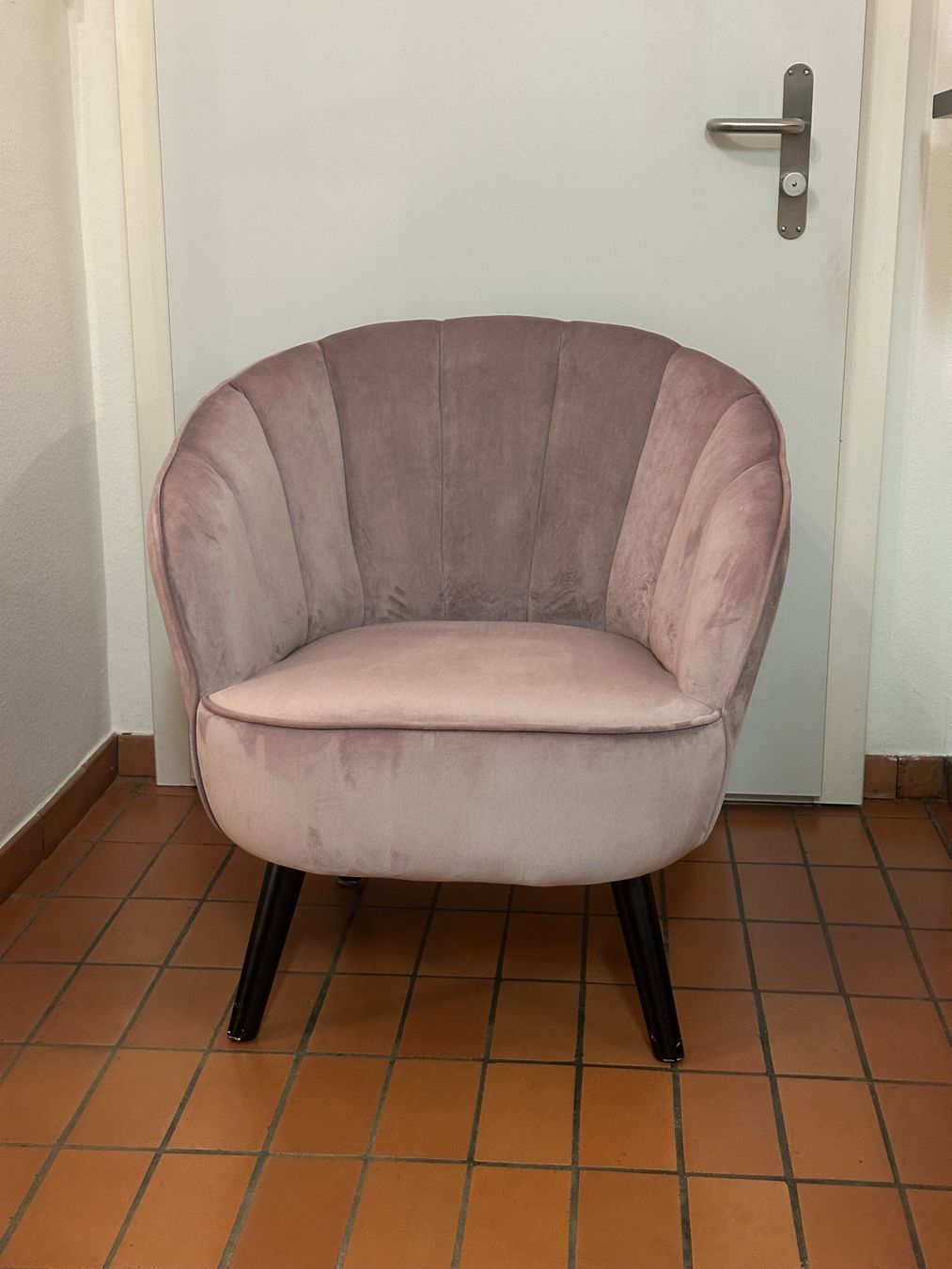 Beliani Sessel: Beliani Sessel DALA Samtstoff Rosa – Gebraucht aus Zürich von cary_444