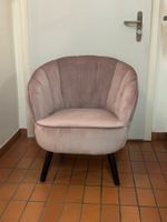 Beliani Sessel DALA Samtstoff Rosa