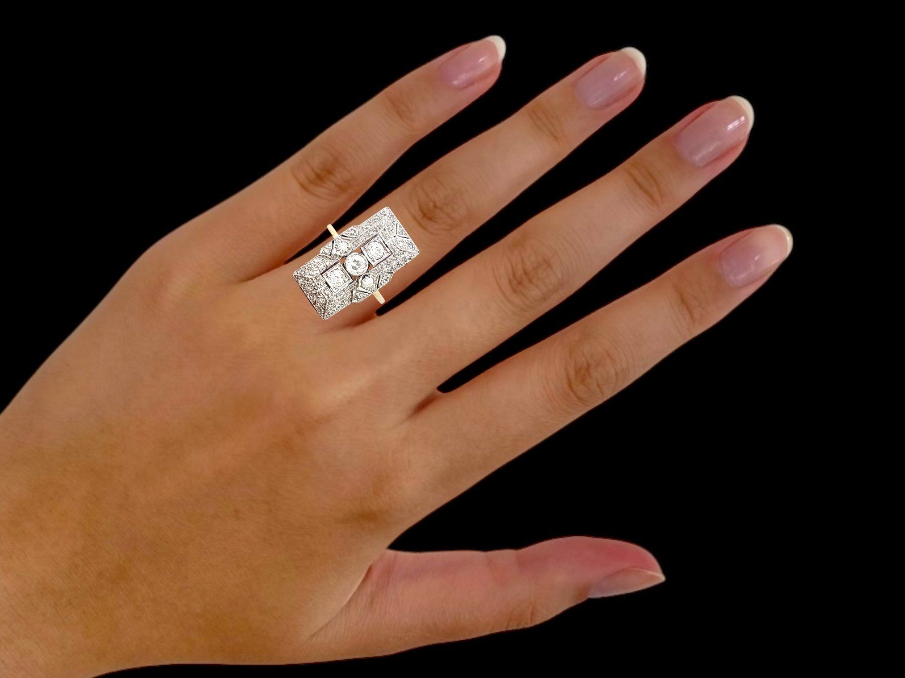 Anelli: Art Déco - Diamant - Ring um 1920 – Usato da Zuzwil SG venduto da artimmo 1