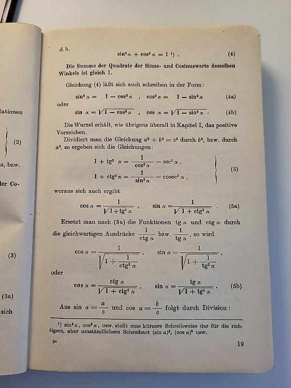 Libri: Trigonometrie Leitfaden 2. Auflage1945 – Usato da Wil SG venduto da sus_959d 1