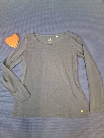 Langarmshirt Esprit cotton dunkelblau Gr L guter Zustand
