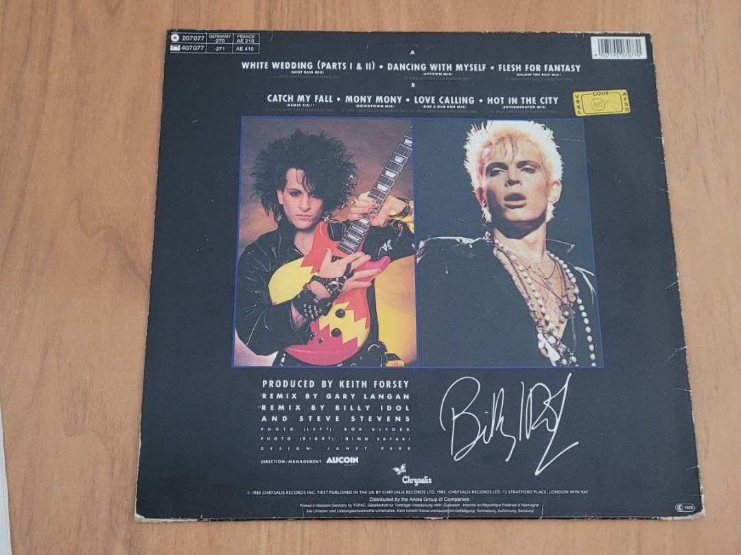 Schallplatten: LP  Billy Idol – Gebraucht aus Martigny von MZ-67 1