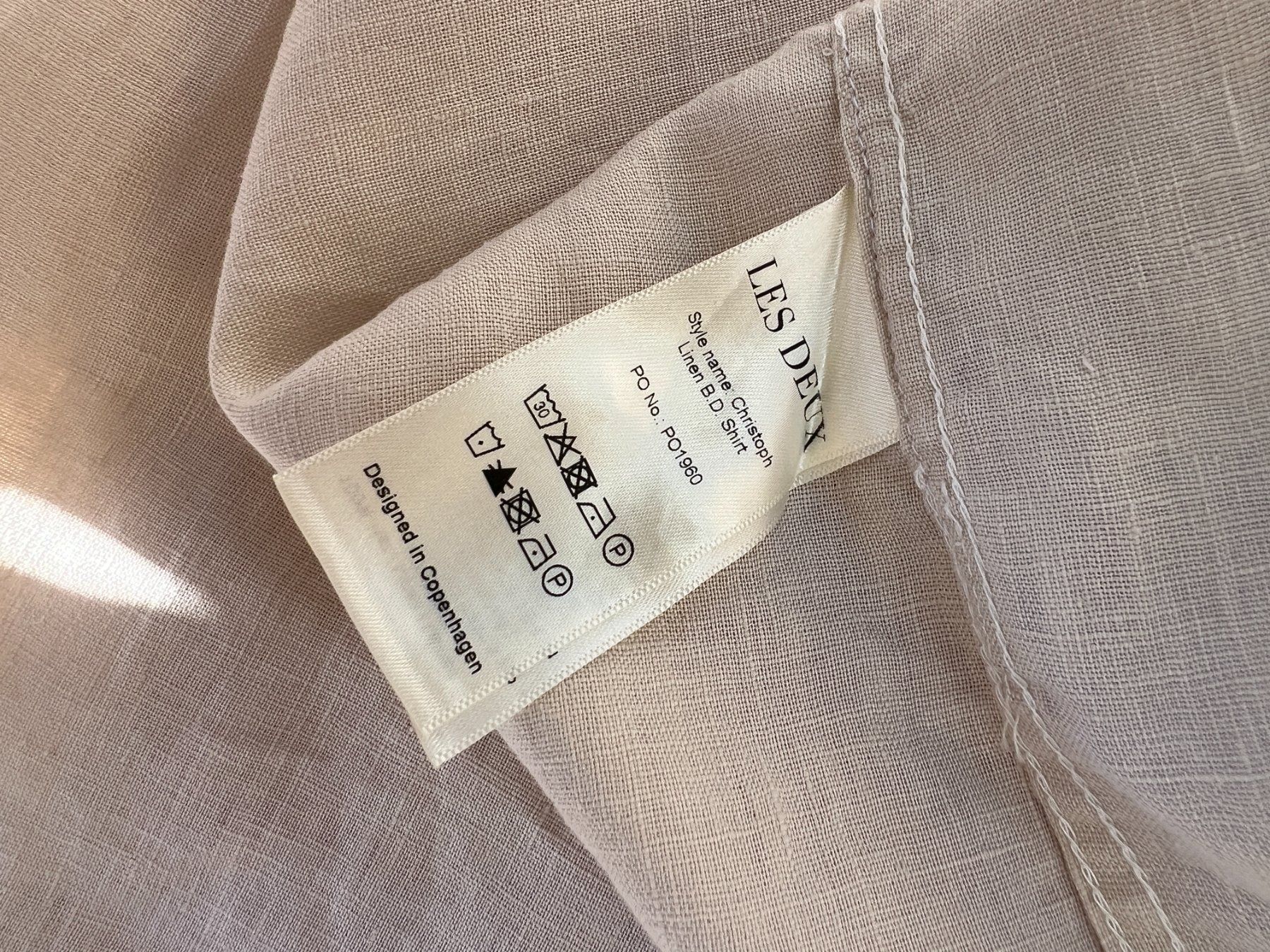 Camicie: Les Deux Hemd 100% Leinen Grösse L Beige – Usato da Wallisellen venduto da Val1990 6