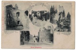 Ruine Grassburg, gelaufen 1909